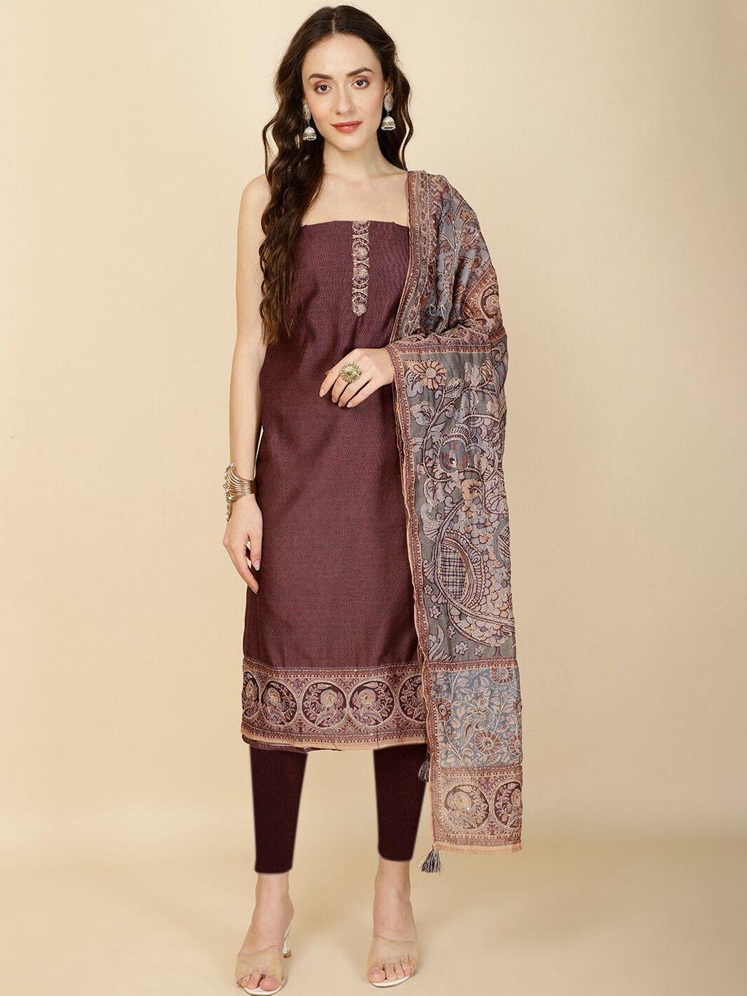 meena bazaar ethnic printed unstitched dress material