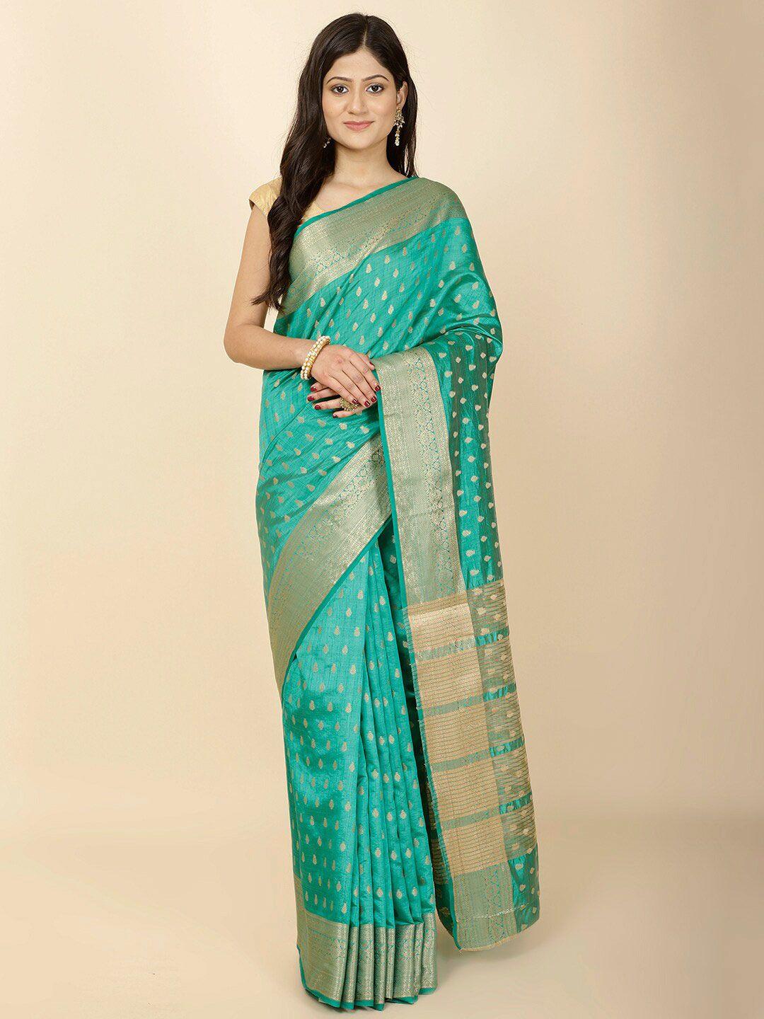 meena bazaar ethnic woven design zari art silk saree