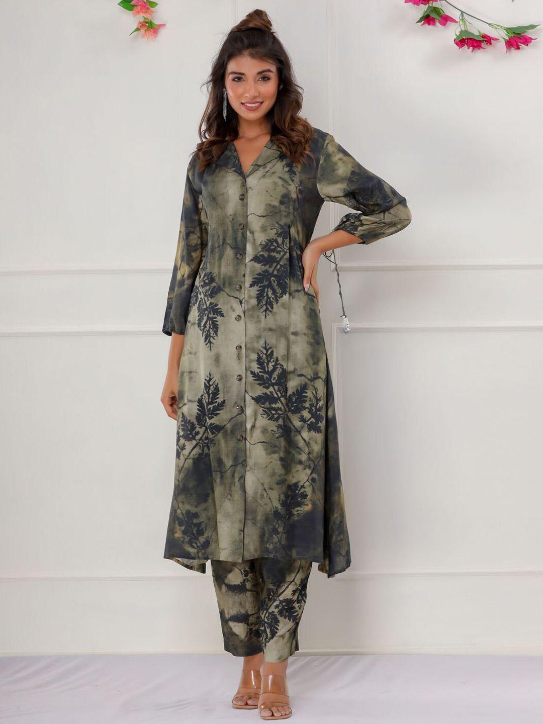 meena bazaar floral printed kurta with trousers