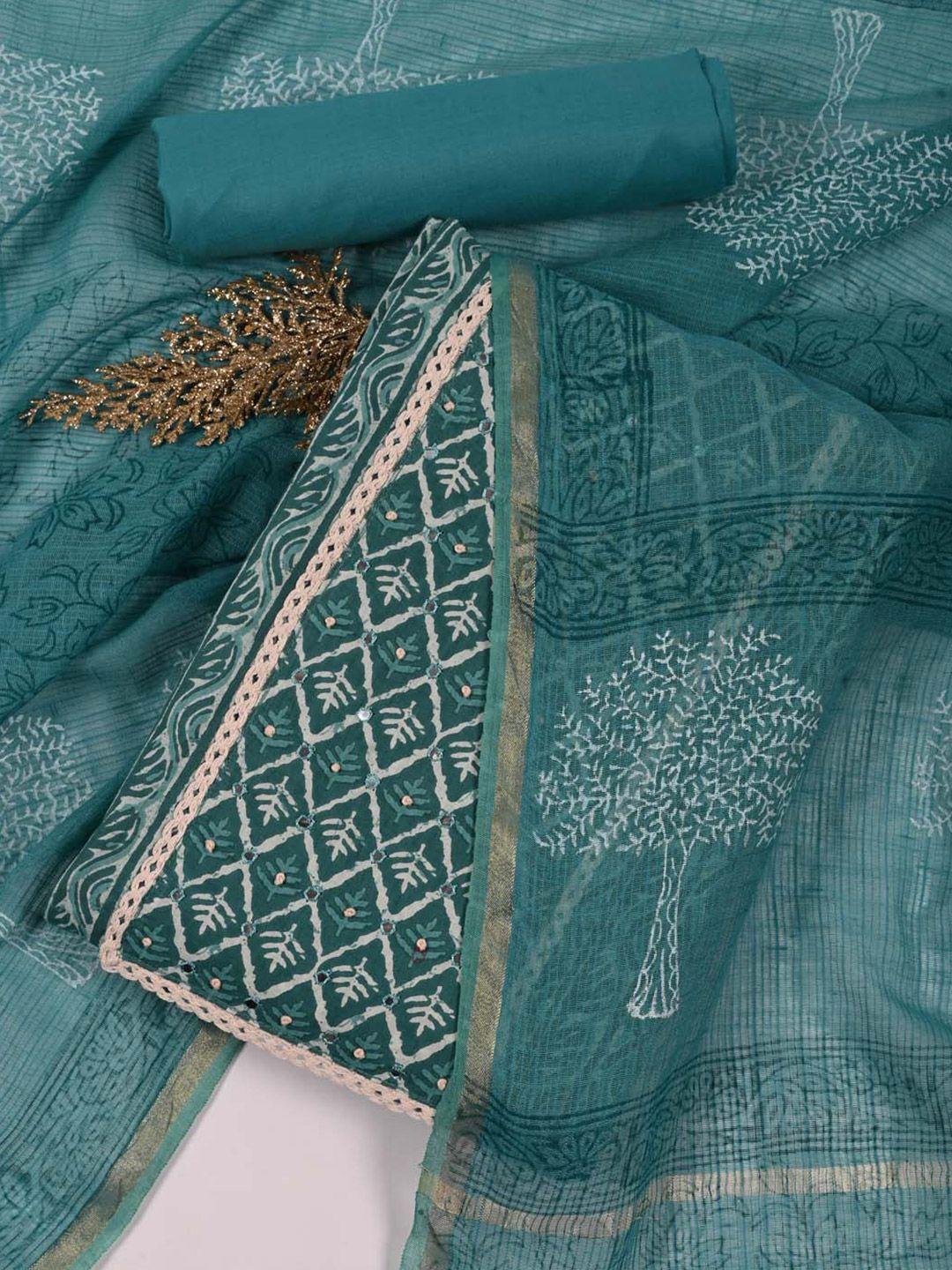 meena bazaar kurta with bottom & dupatta unstitched dress material