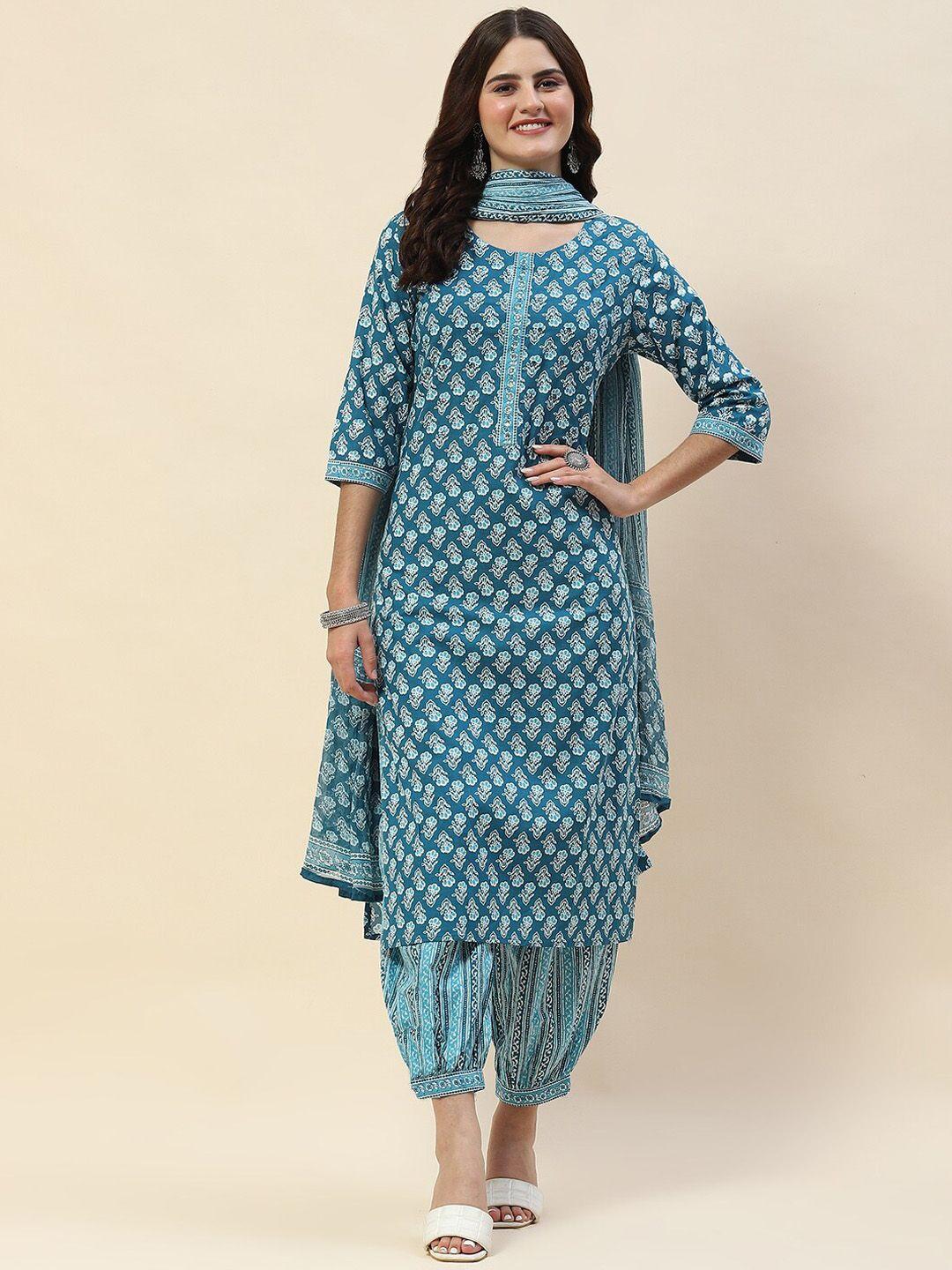 meena bazaar printed cotton kurta set
