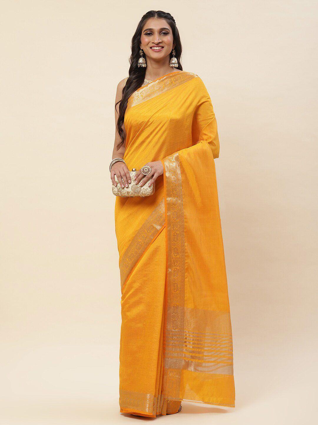 meena bazaar zari art silk saree