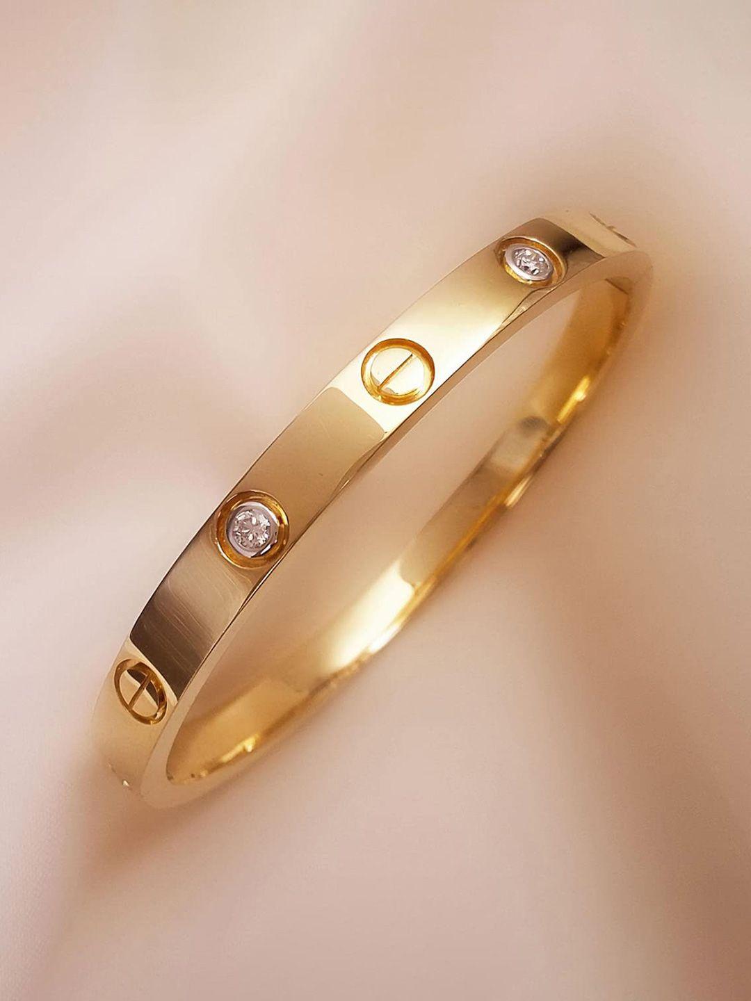 meenaz unisex gold-plated bangle-style bracelet