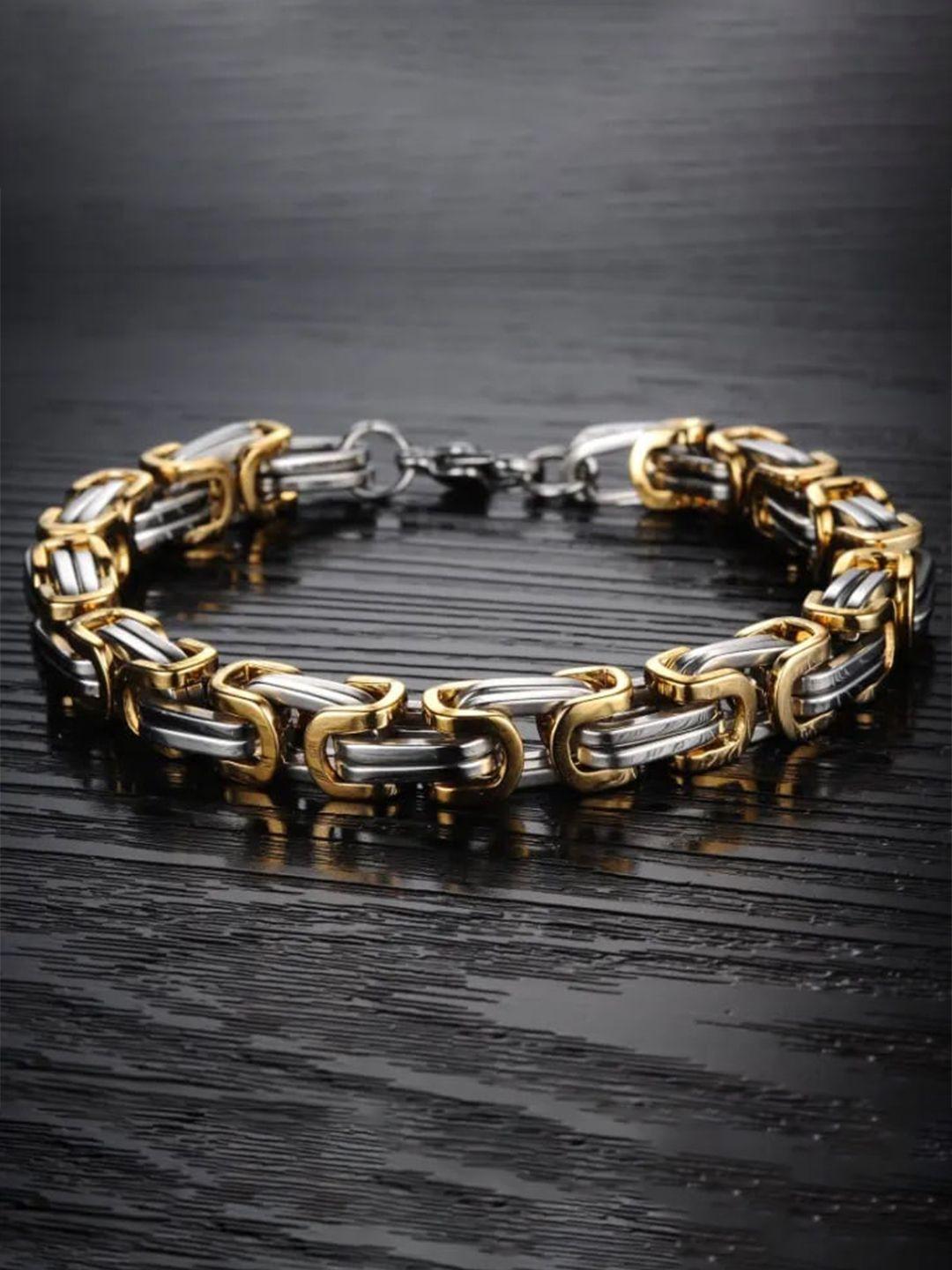 meenaz unisex silver-plated antique chain link bracelet
