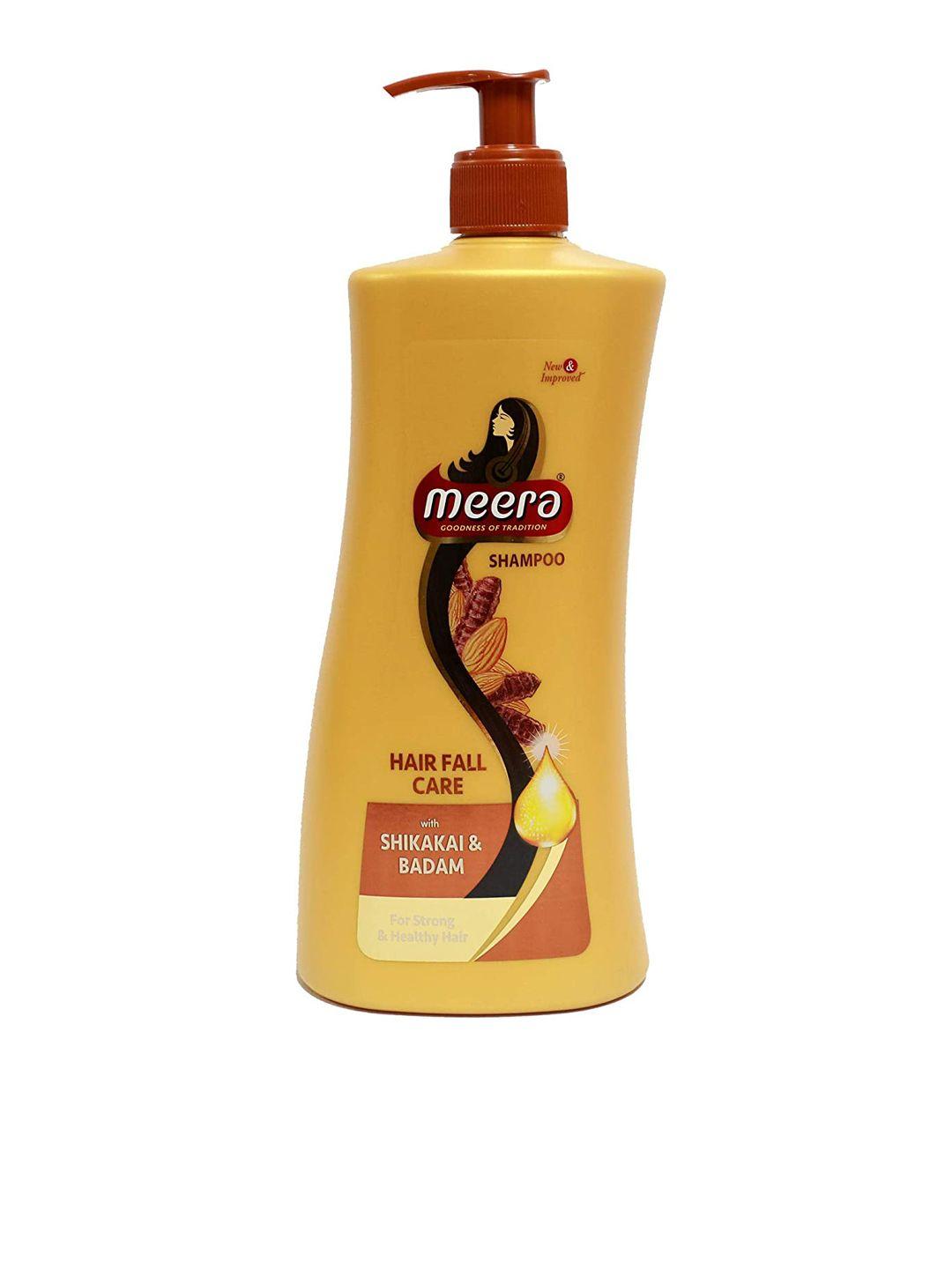 meera goodness of tradition hairfall care shampoo infused with shikakai & badam 650 ml