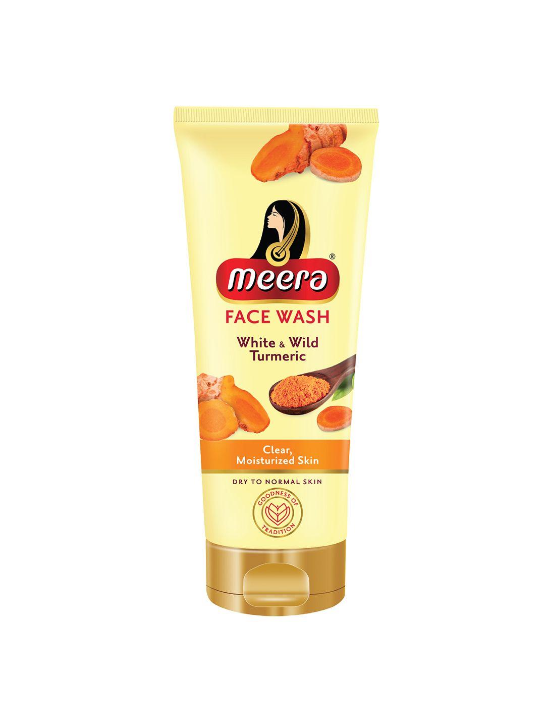 meera goodness of tradition white & wild turmeric face wash for acne - 100g
