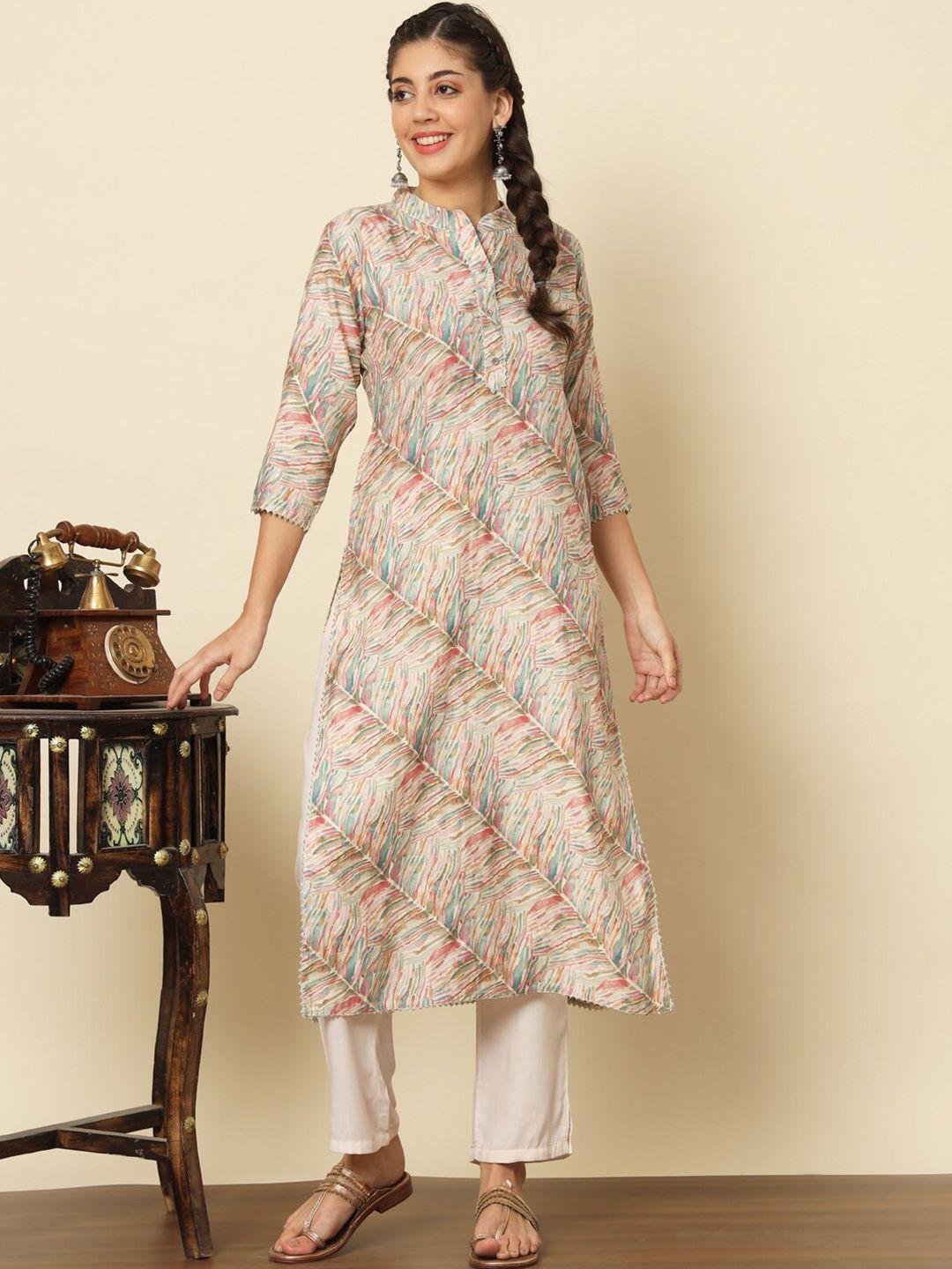 meeranshi abstract printed kurta with trouser