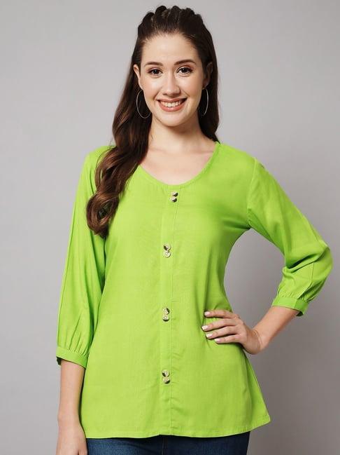 meeranshi green printed top