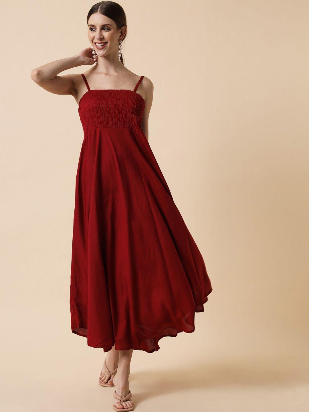 meeranshi maroon maxi dress