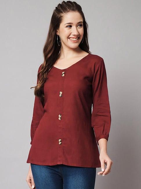 meeranshi maroon top