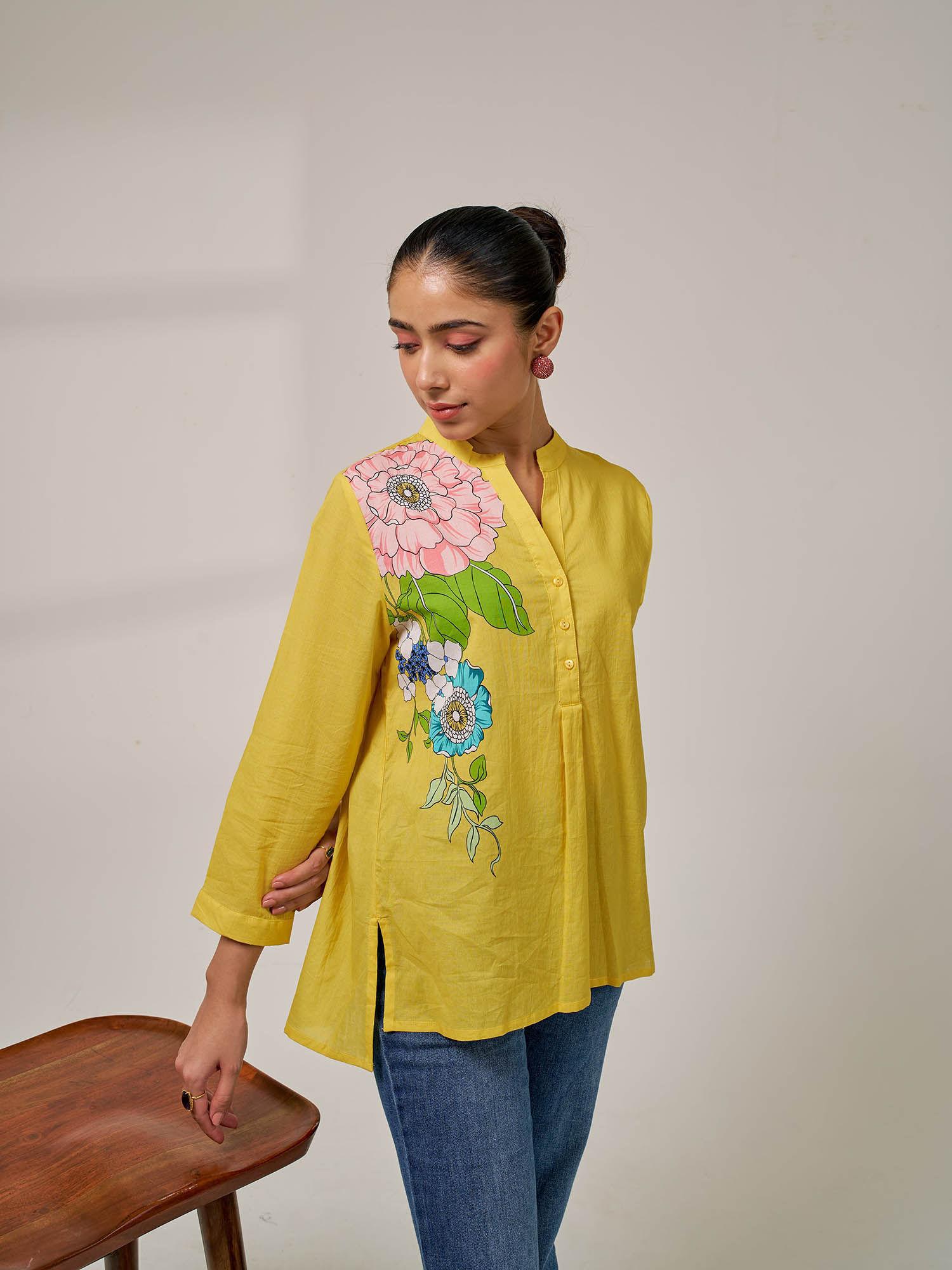 meher sunshine bloom yellow top