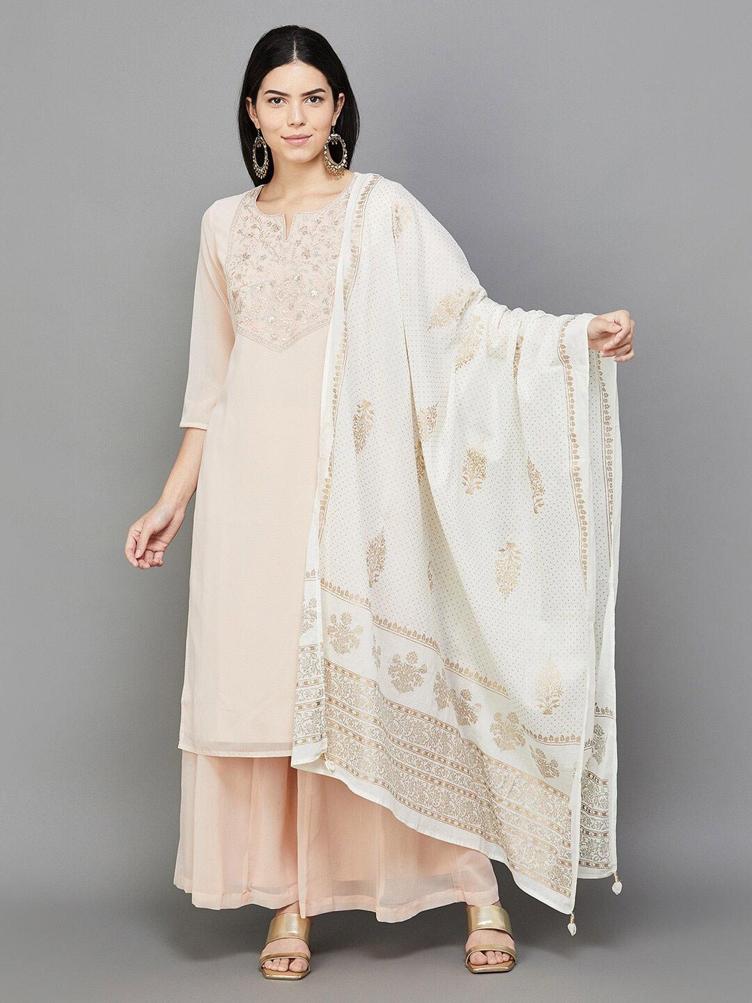 melange by lifestyle ethnic motifs printed pure cotton dupatta
