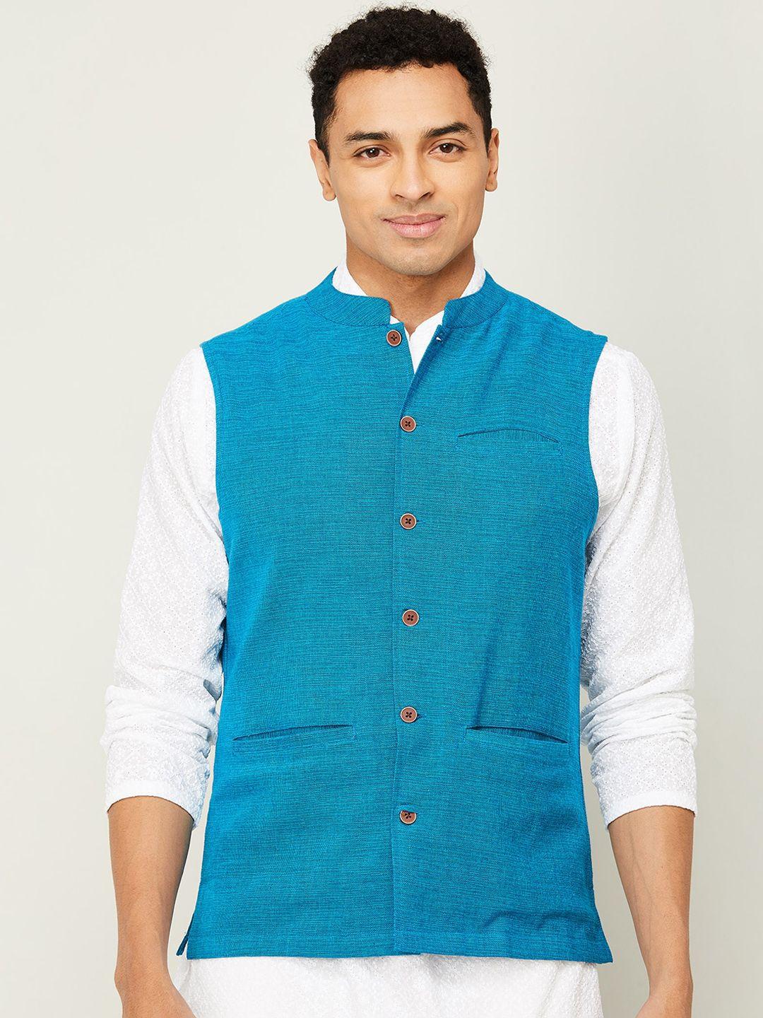 melange by lifestyle cotton nehru jacket