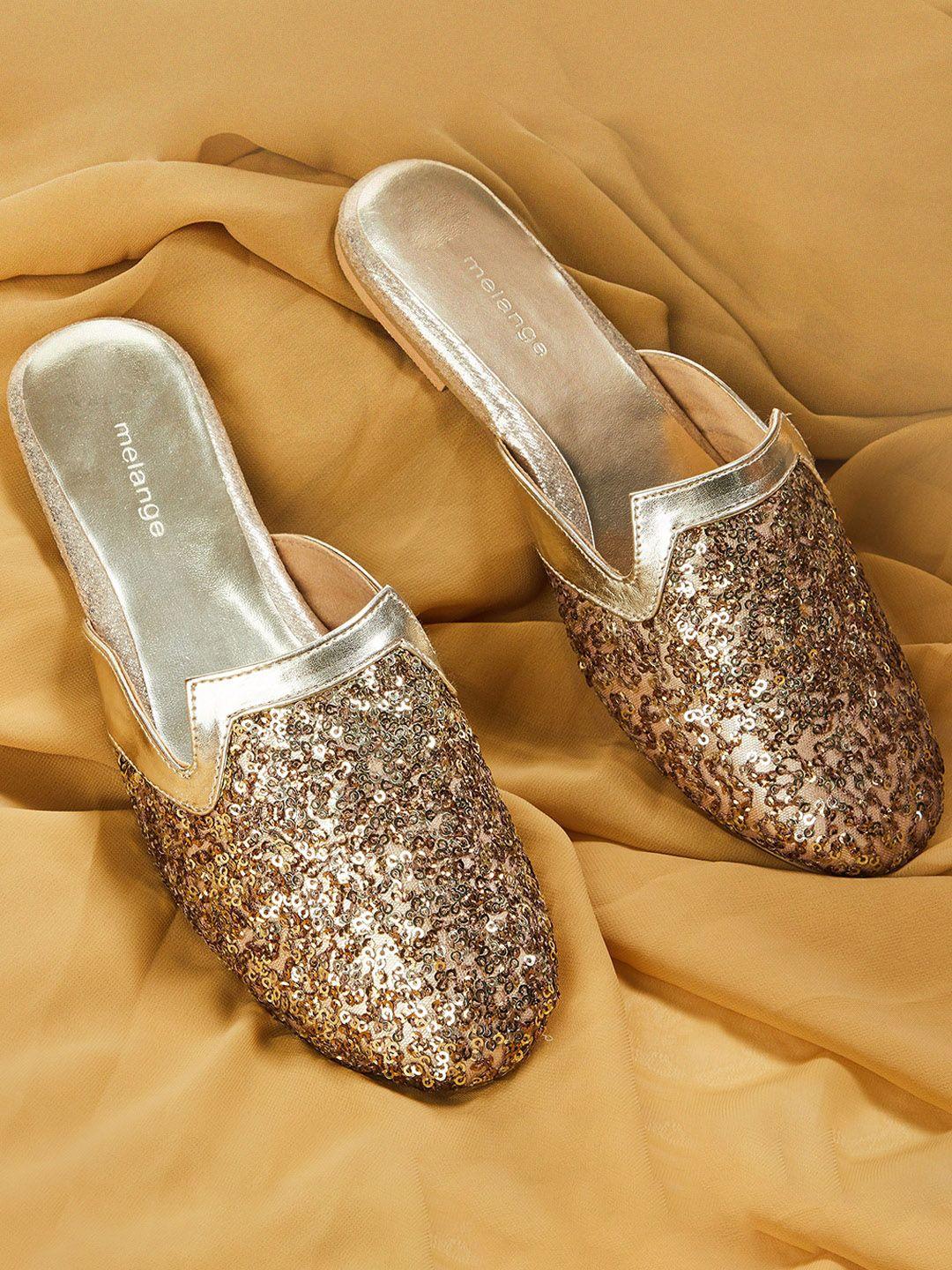 melange by lifestyle embellished ethnic mules