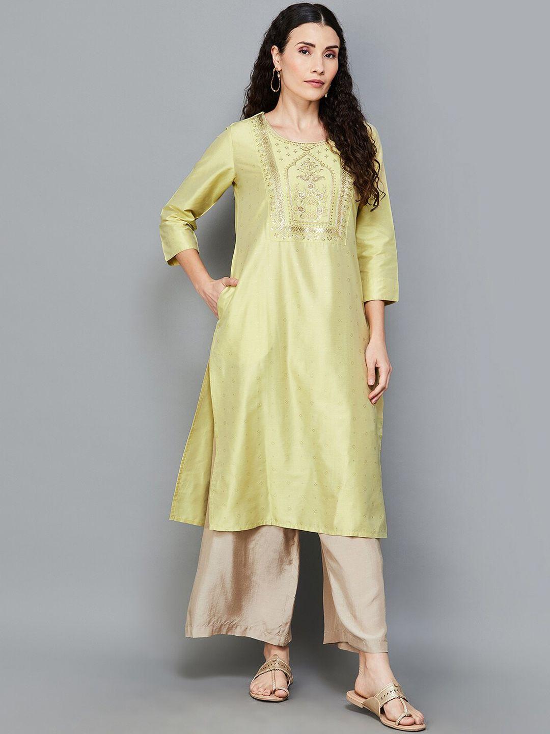 melange by lifestyle embroidered kurta