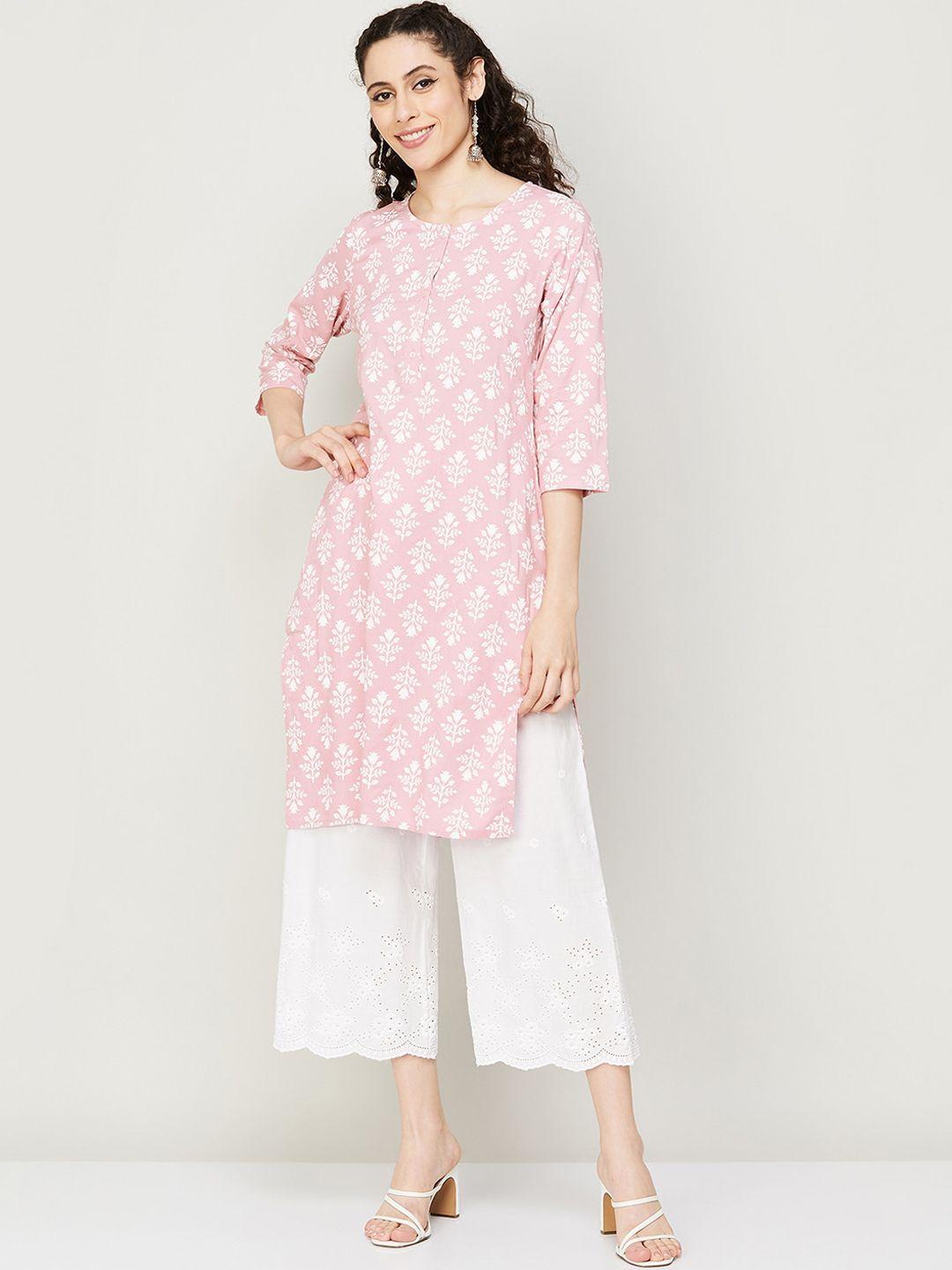 melange by lifestyle floral printed kurta