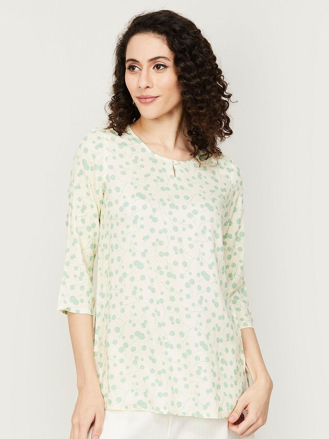 melange by lifestyle floral printed kurti