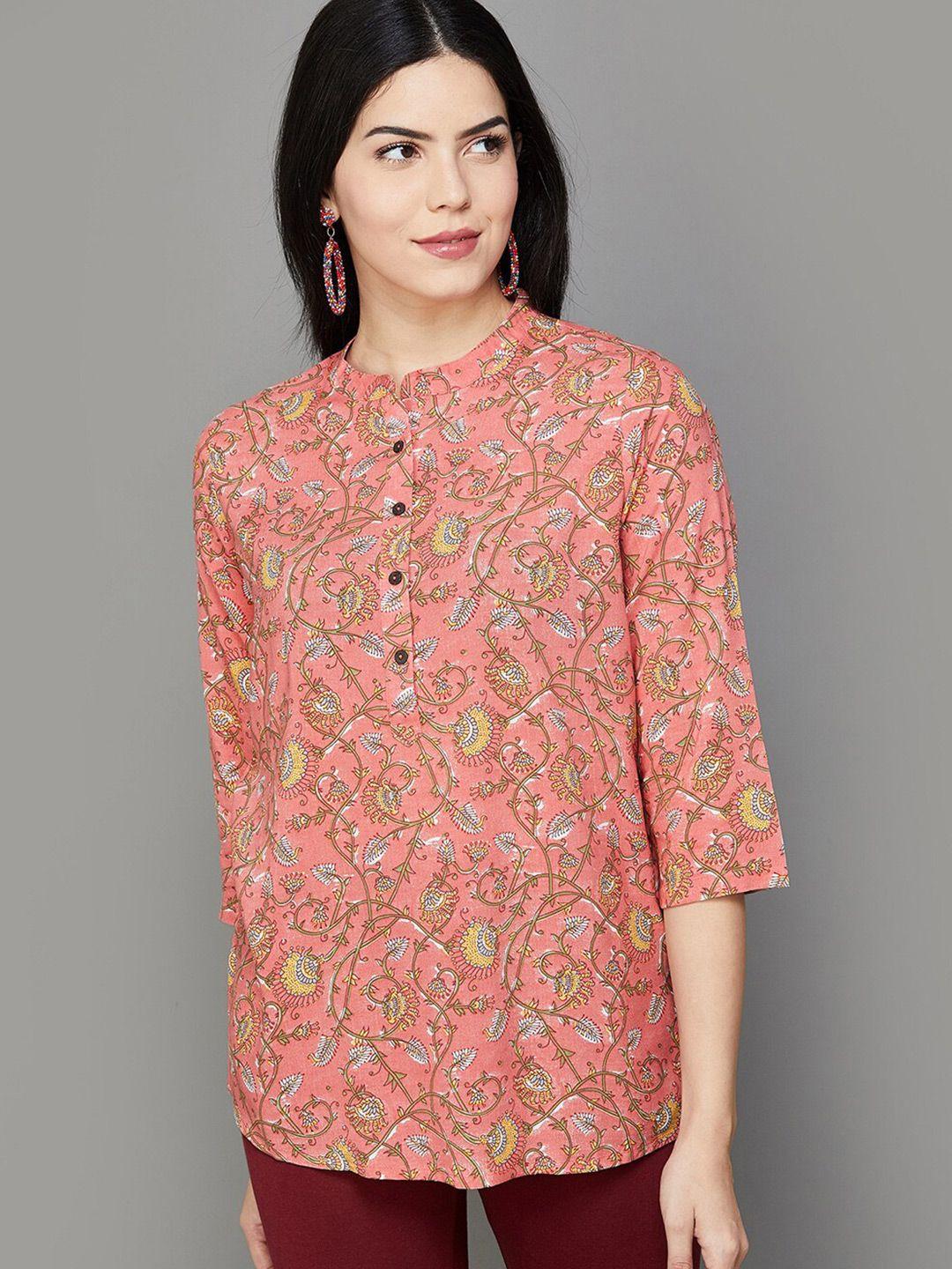 melange by lifestyle floral printed kurti