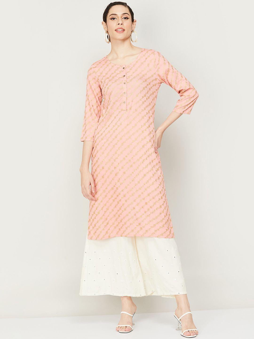 melange by lifestyle leheriya printed kurta