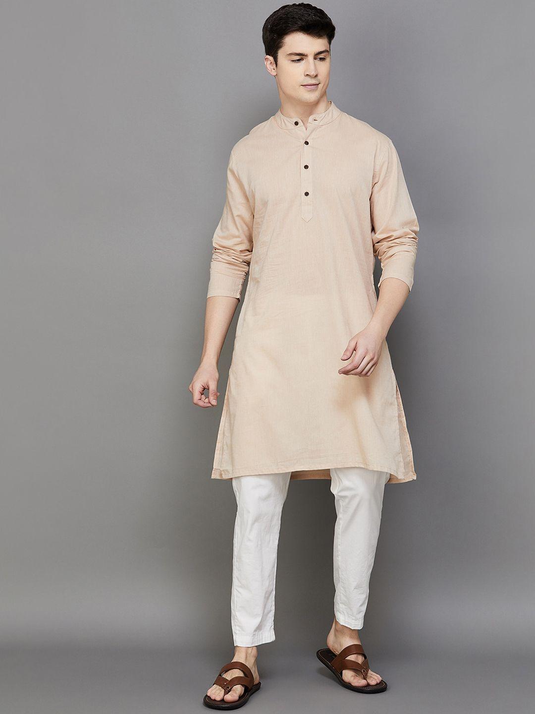 melange by lifestyle mandarin collar kurta