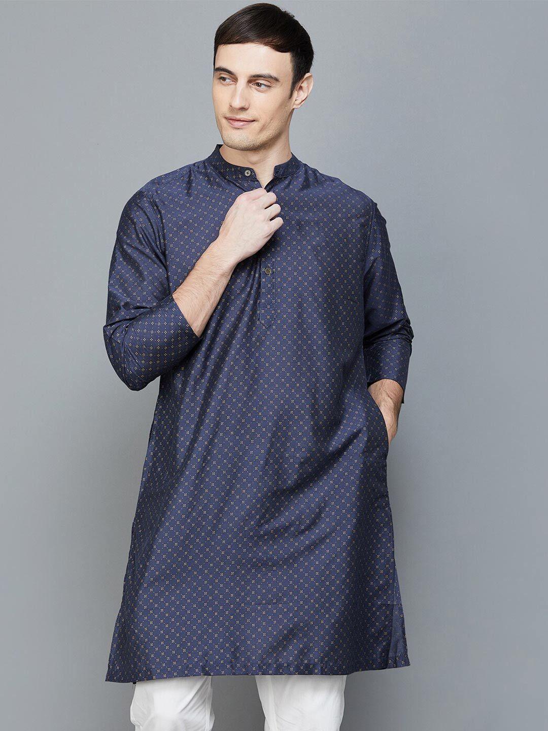 melange by lifestyle mandarin collar kurta