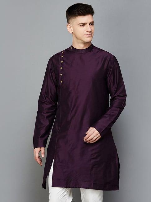 melange by lifestyle mauve regular fit kurta