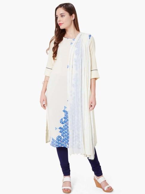 melange by lifestyle off-white dupatta