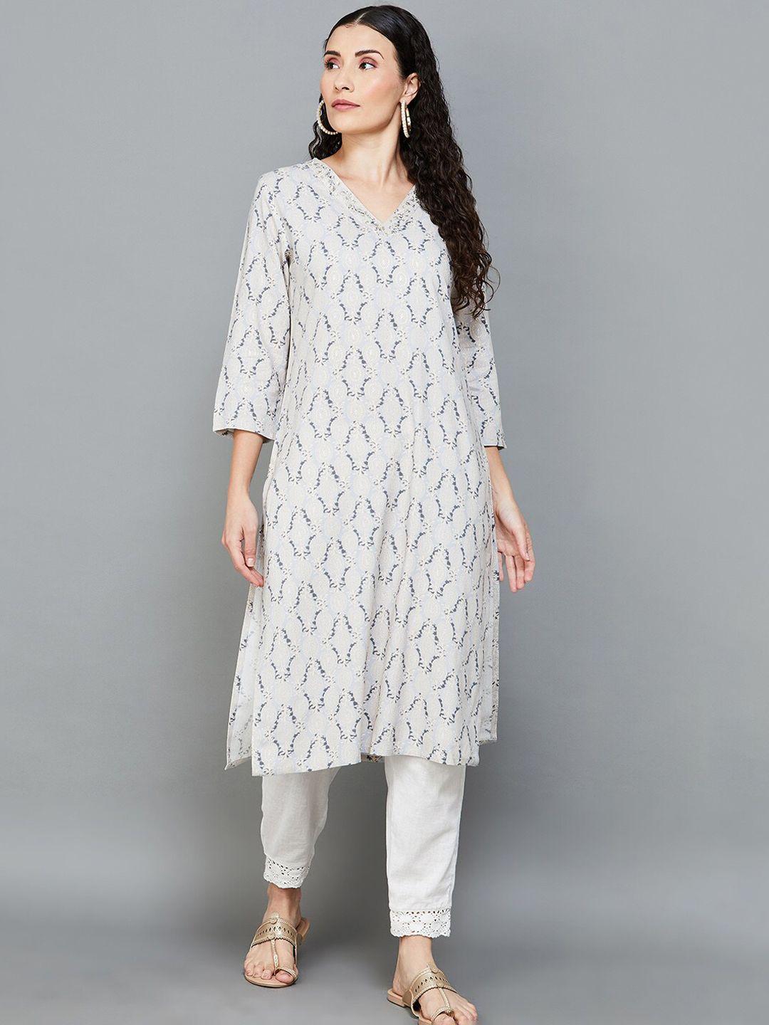 melange by lifestyle printed kurta