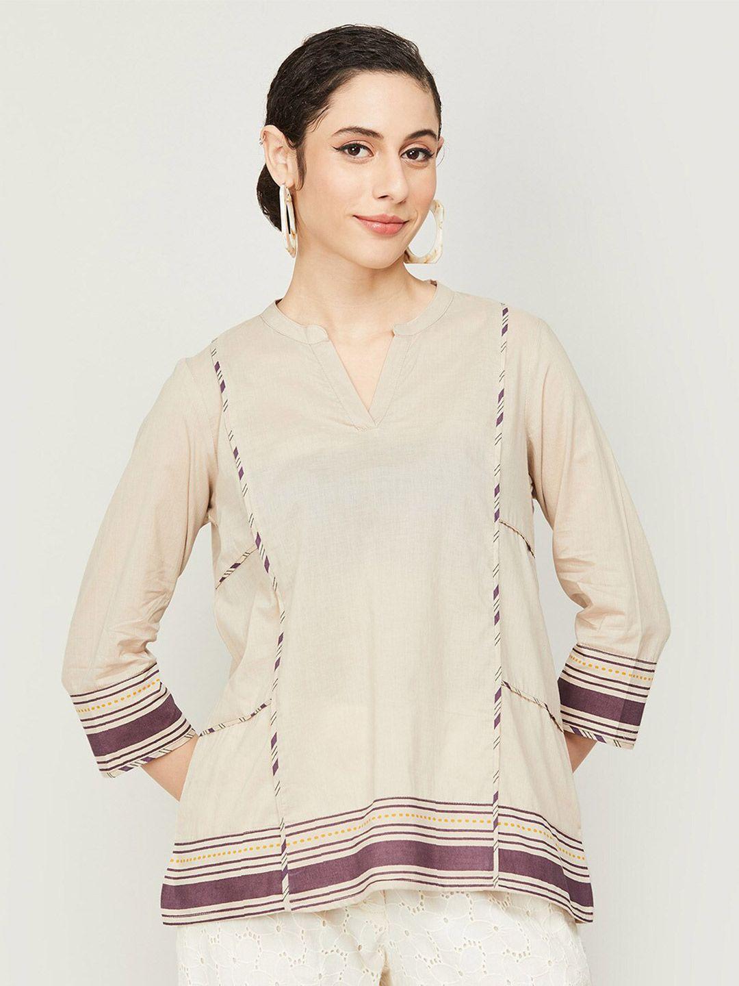 melange by lifestyle pure cotton tunic