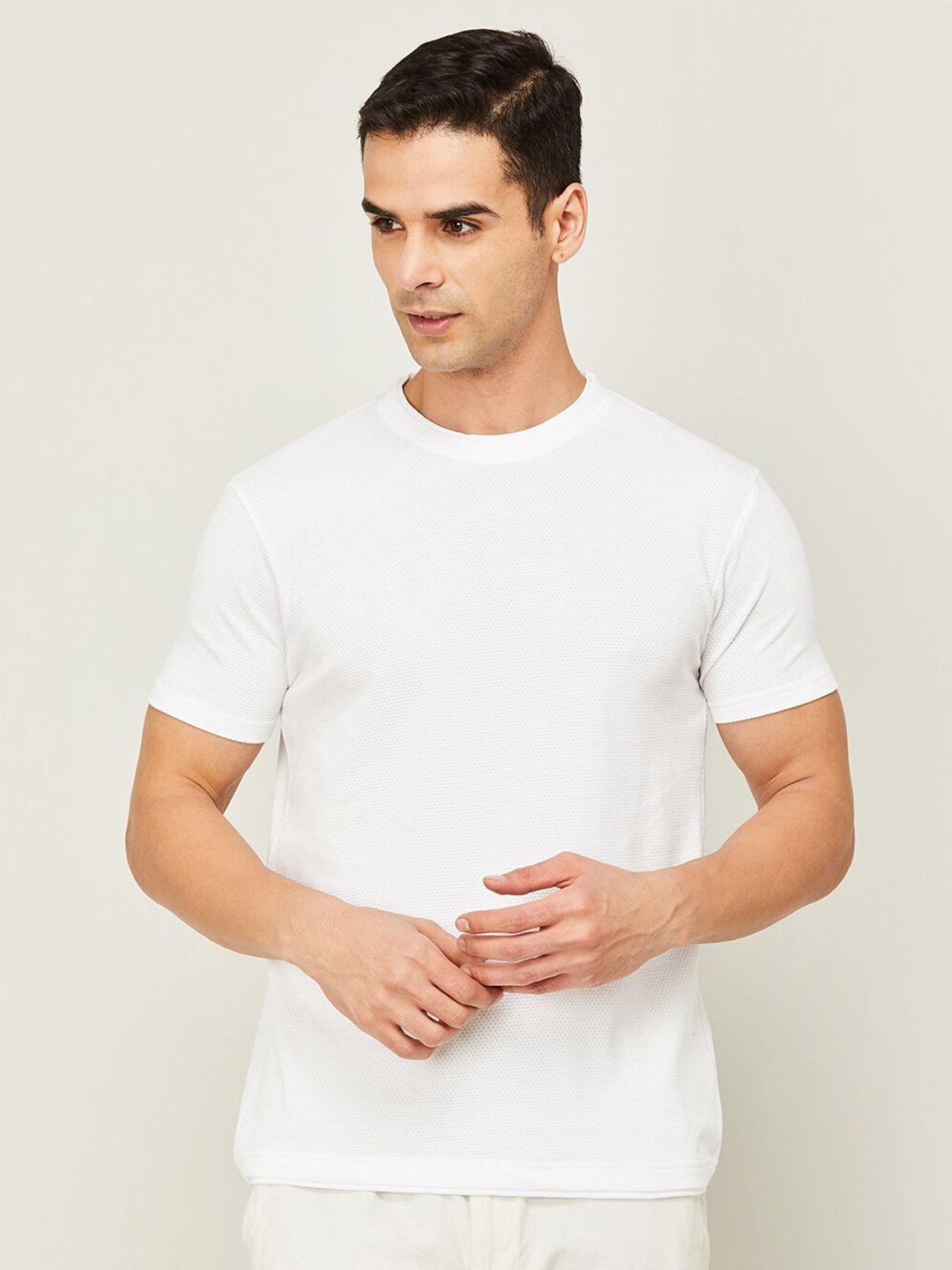 melange by lifestyle round neck pure cotton t-shirt