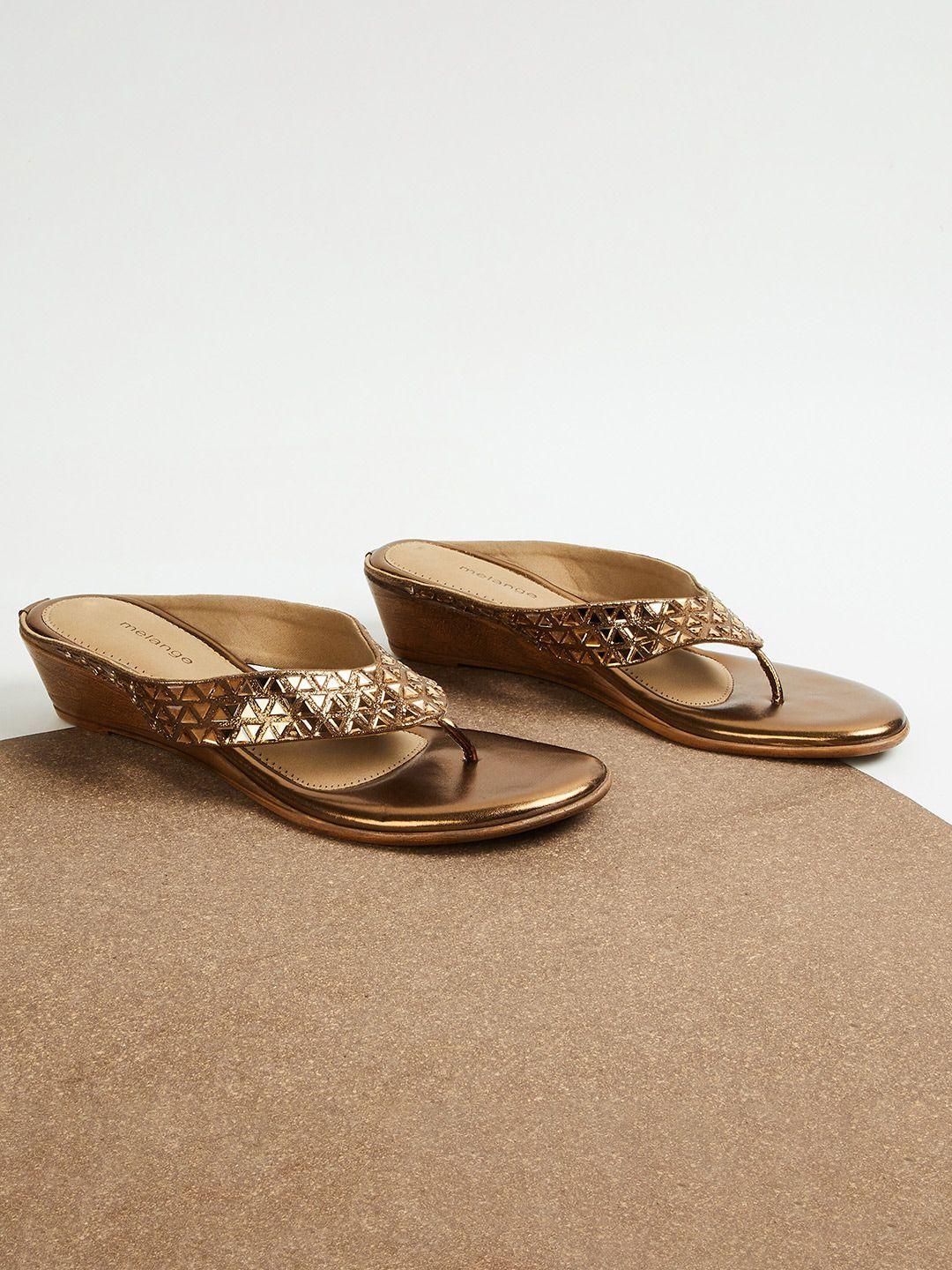 melange by lifestyle women embellished ethnic open toe flats