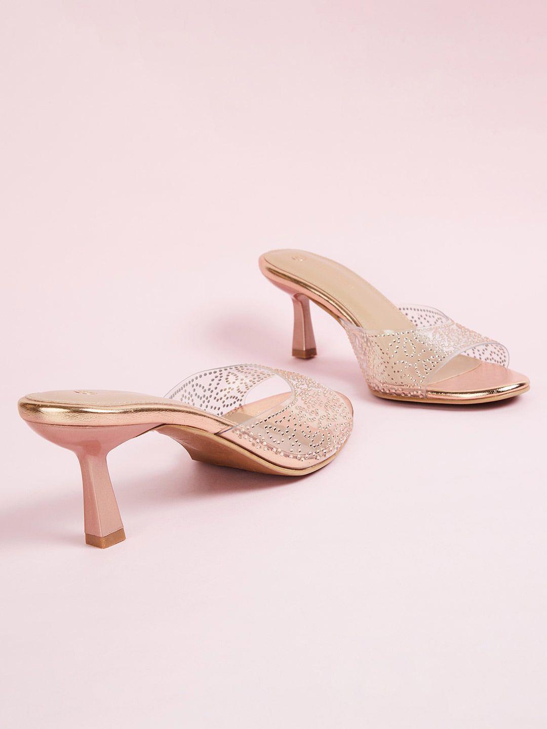 melange by lifestyle women embellished heels