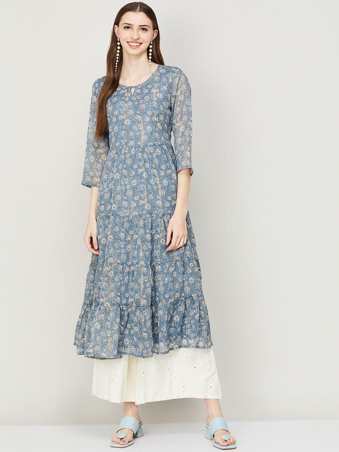 melange by lifestyle women floral printed kurta