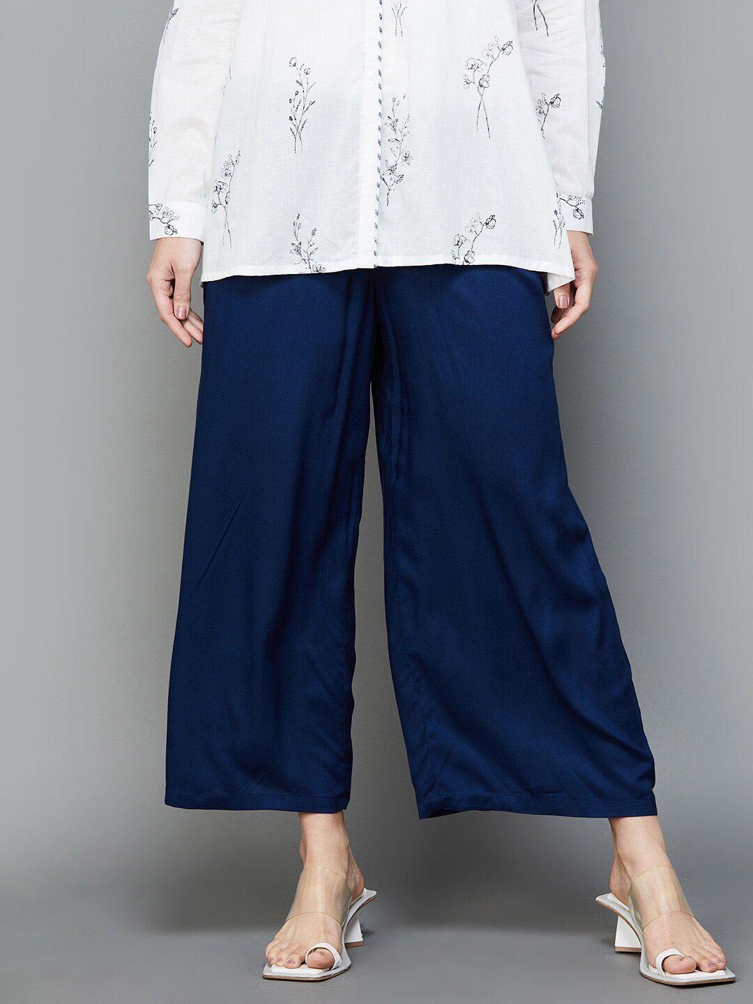 melange by lifestyle women mid-rise casual culottes trousers