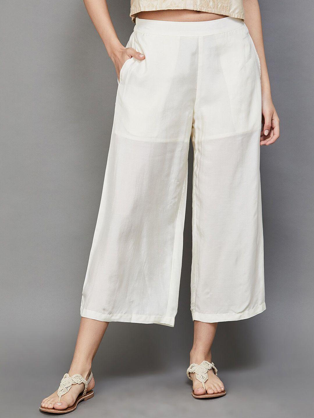 melange by lifestyle women mid rise culottes trousers