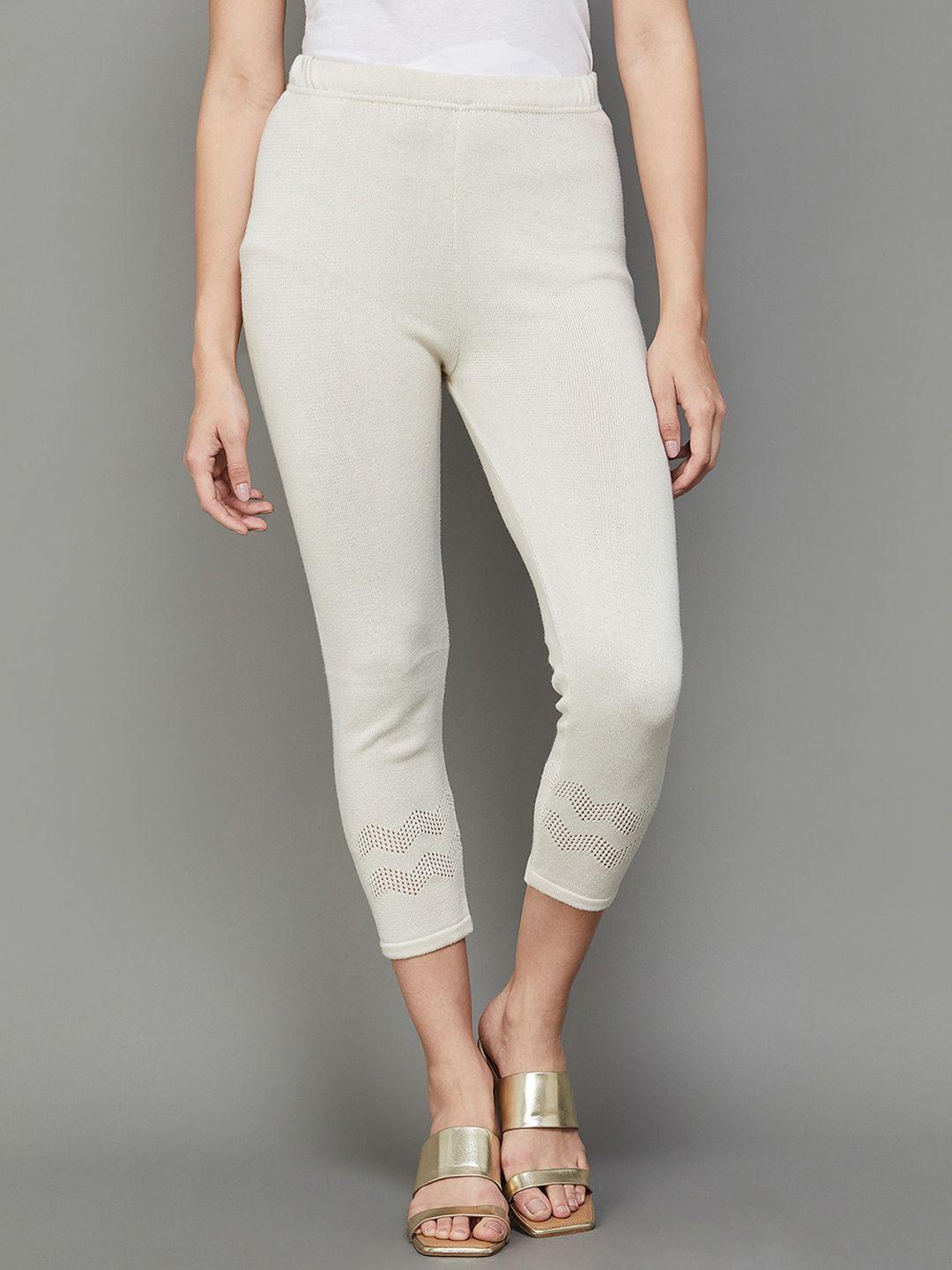 melange by lifestyle women mid-rise pure acrylic trousers