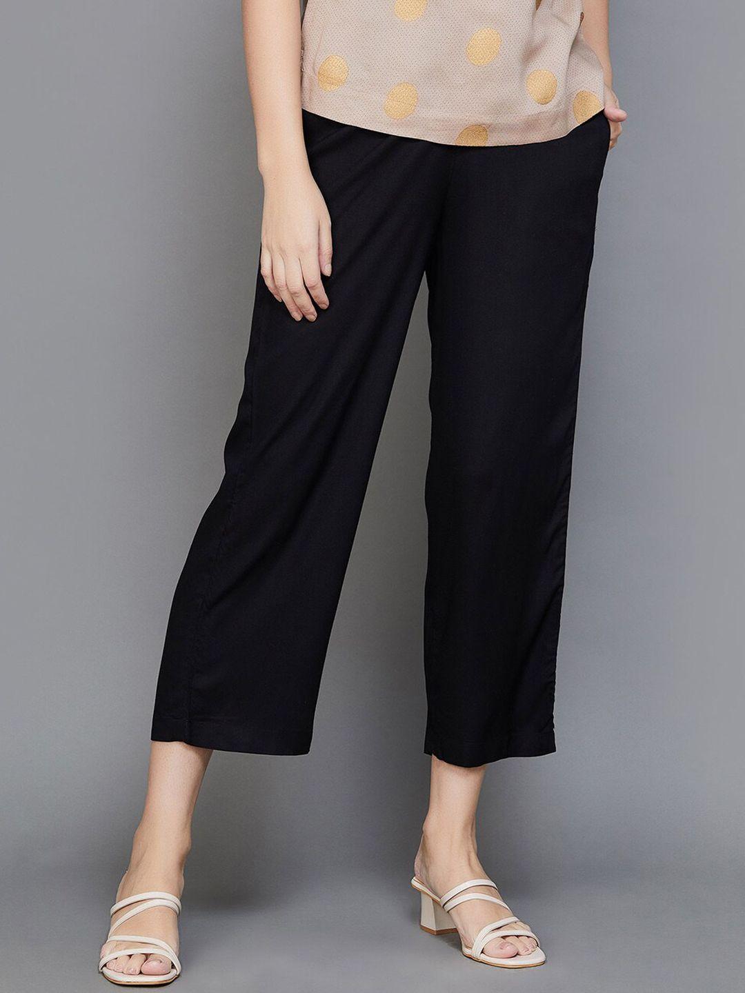melange by lifestyle women mid-rise regular fit culottes trousers