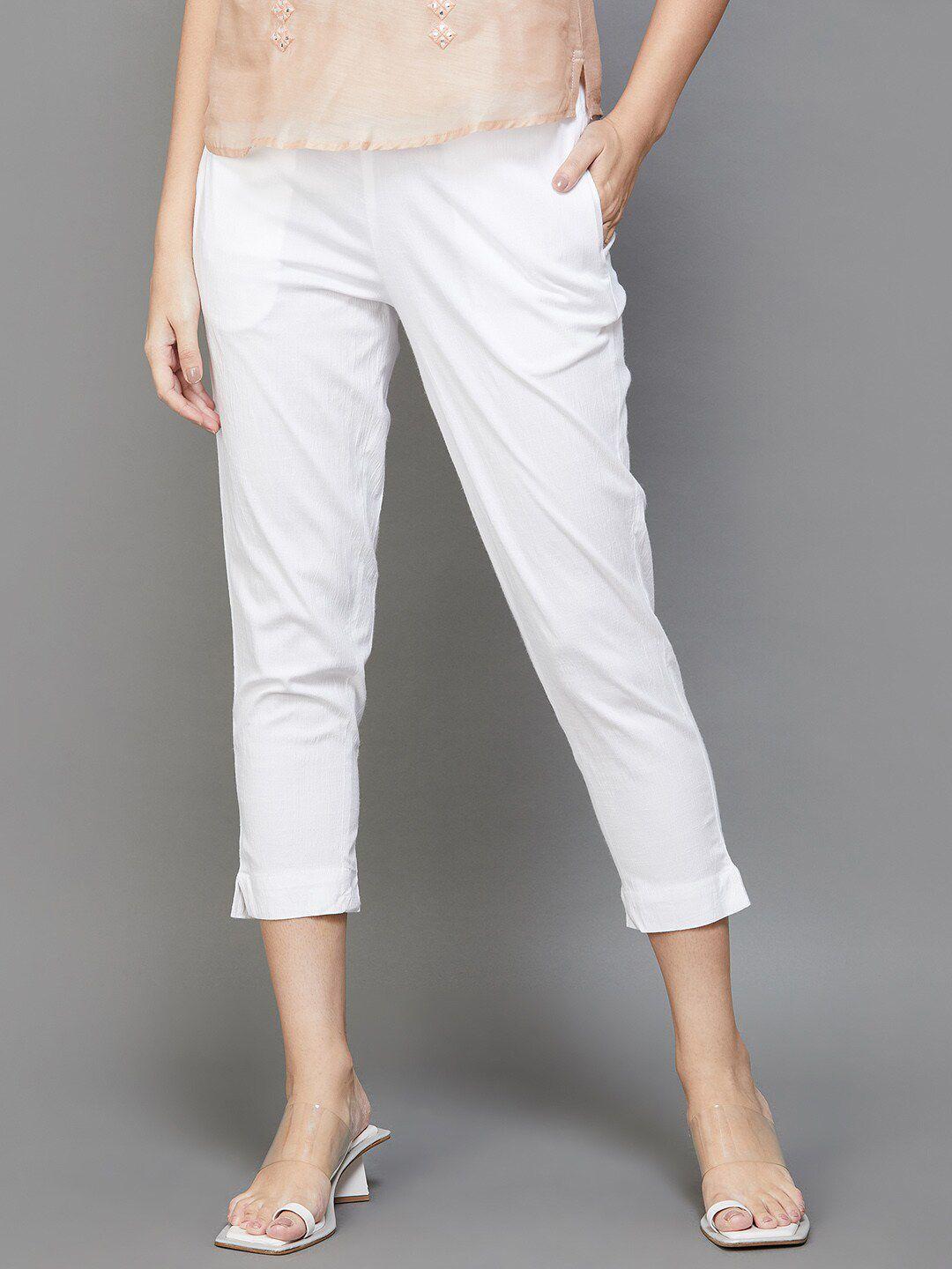 melange by lifestyle women mid rise trousers