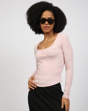 melange henley long sleeves ext t-shirt