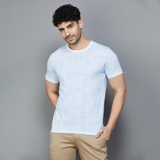 melange men ethnic printed crew neck t-shirt