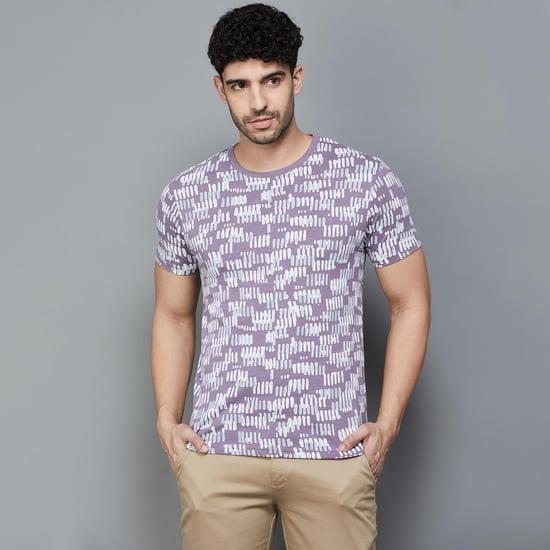 melange men printed crew neck t-shirt