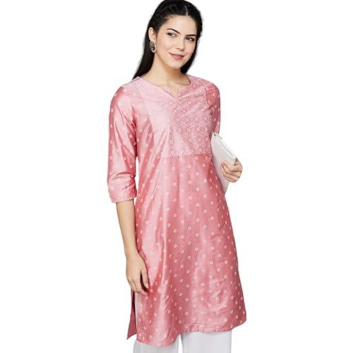 melange women's polyester regular dress shirt (1000013079036 pink