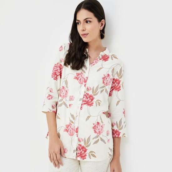 melange women floral printed tunic