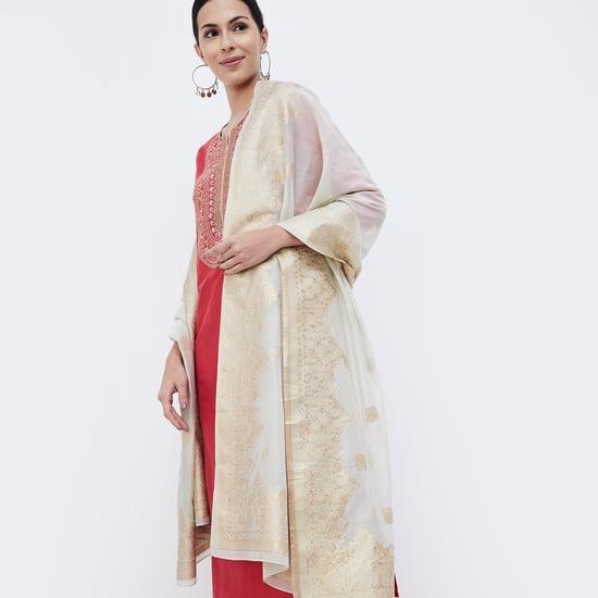 melange women jacquard dupatta