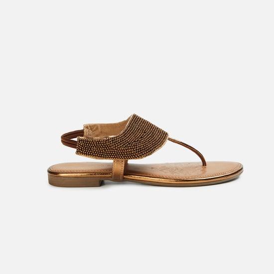 melange women open-toe flat sandals