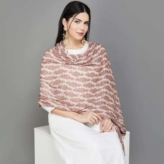 melange women printed shawl