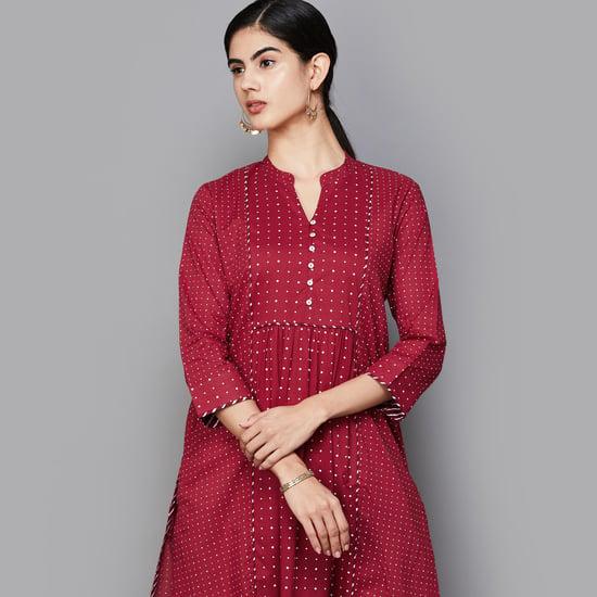 melange women printed straight kurta