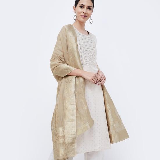 melange women woven design dupatta