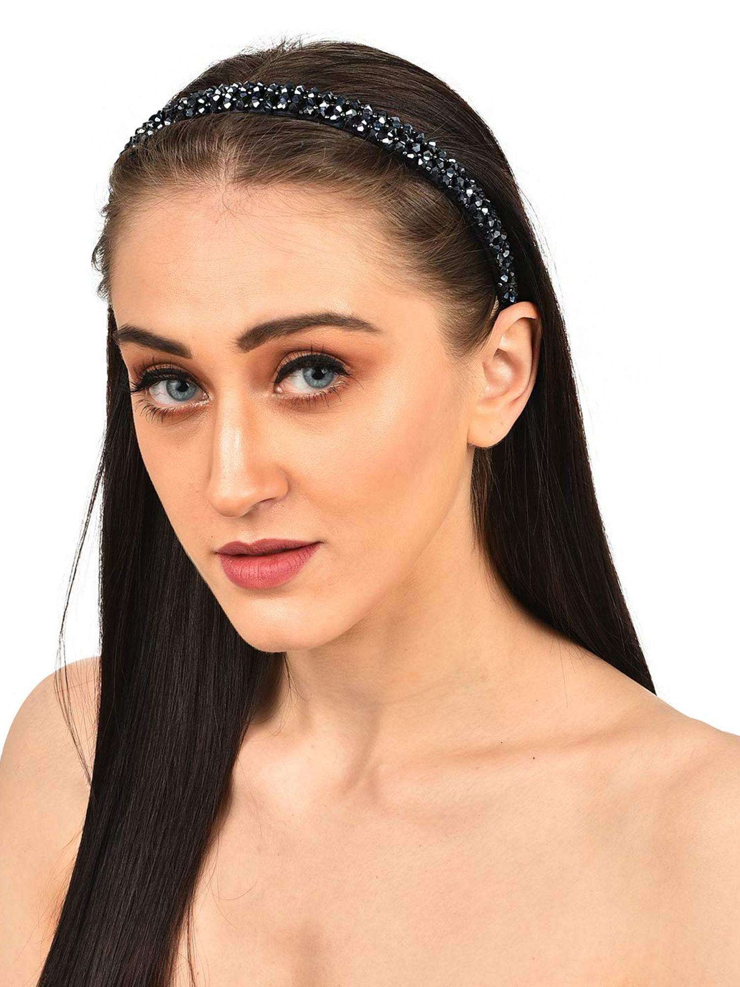 melbees by women black embellished hairband