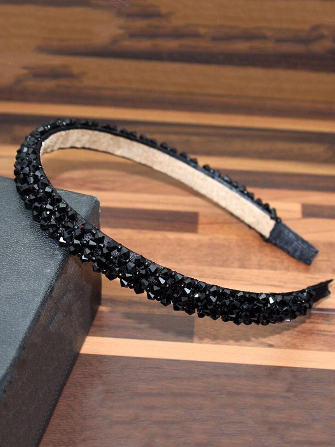 melbees by yellow chimes girls black embellished hairband